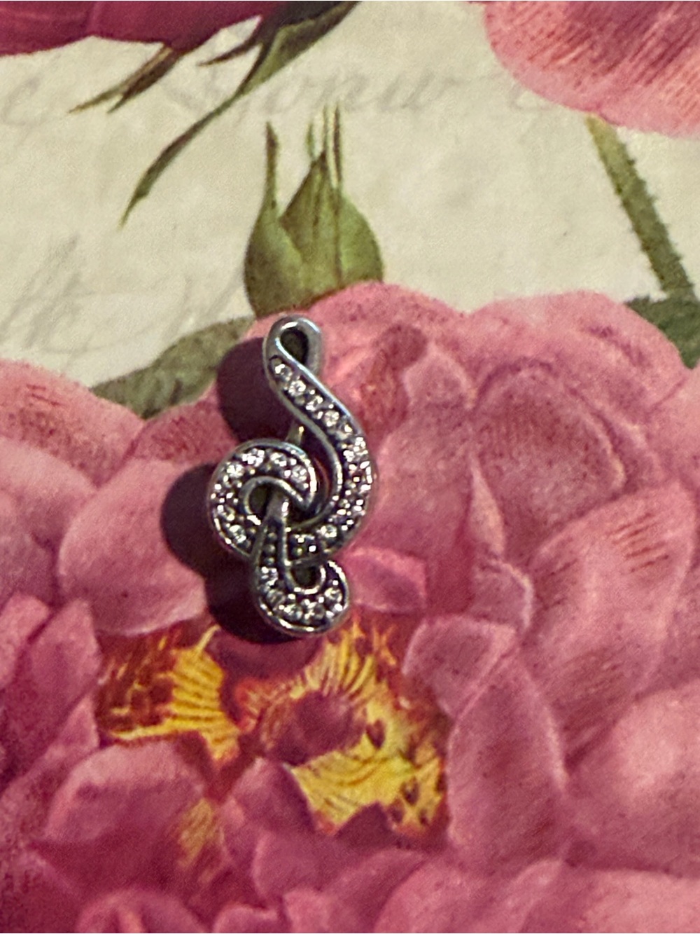 Authentic Pandora Sweet Music Treble Clef Charm #791381CZ